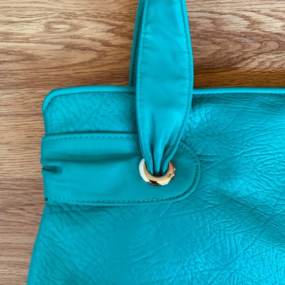 Vintage Turquoise Large Purse Handbag From Jennifer Moore - Picture 8 of 10
